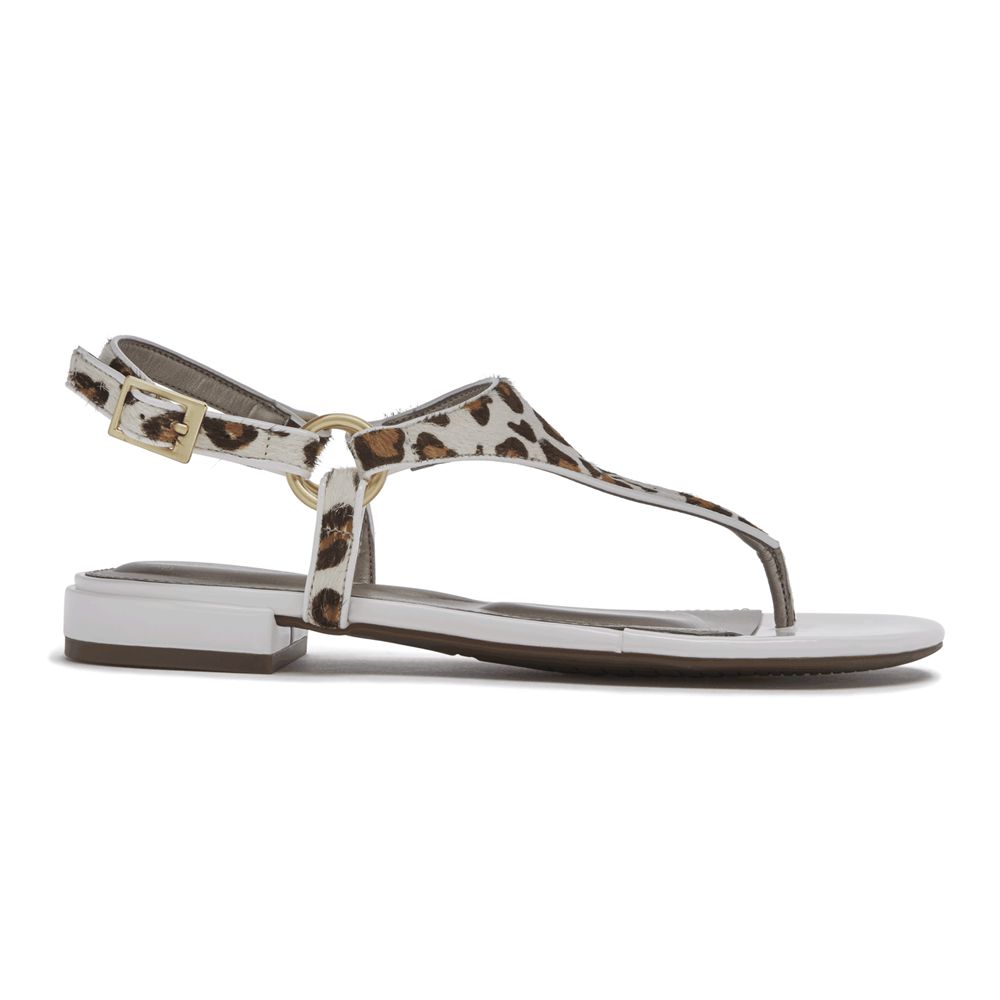 Rockport Total Motion Zosia Thong - Womens Sandals - White - NZ (IZX-896031)